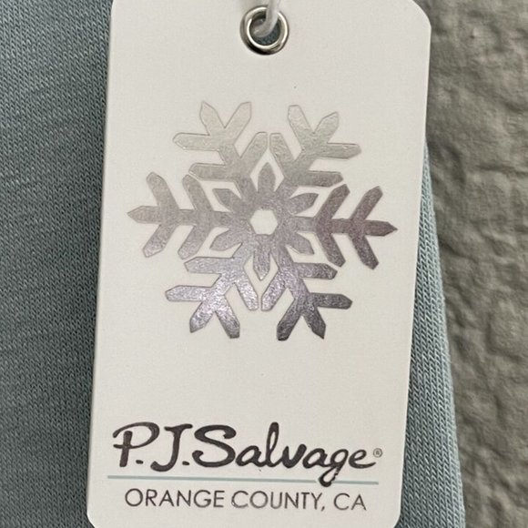 NWT  PJ Salvage XS Border Print Pajama Pants Snowflakes Fair Isle Ice Blue - Picture 3 of 3